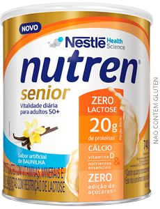 NUTREN® Senior em Pó Zero Lactose, sabor baunilha