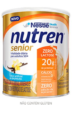 NUTREN® Senior em Pó Zero Lactose, sabor baunilha